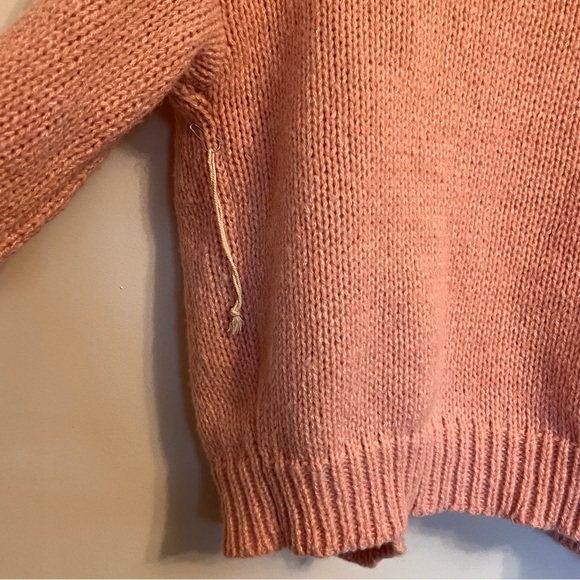 Luna Ivy Viral Pink Open Front 3D Cherry Knit Cardigan Sweater XS - Picture 12 of 13